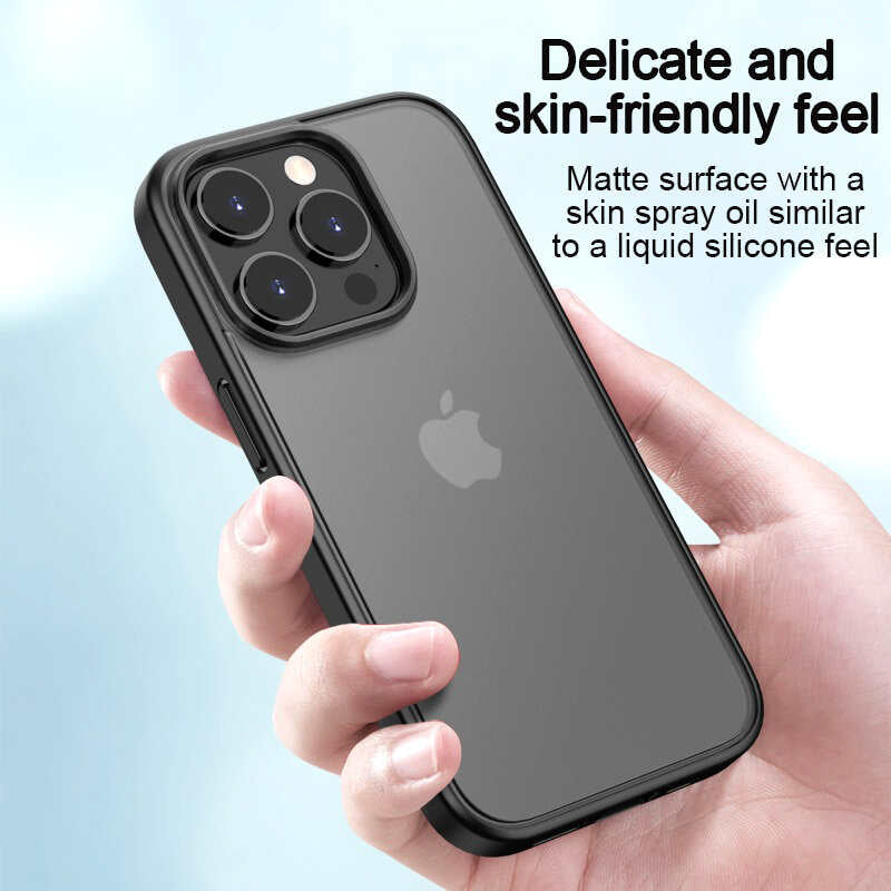 Frosted anti drop semi transparent  case for iPhone