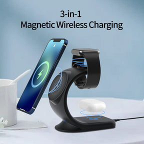 3-in-1 wireless charger Magnetic mobile phone/headphone/watch